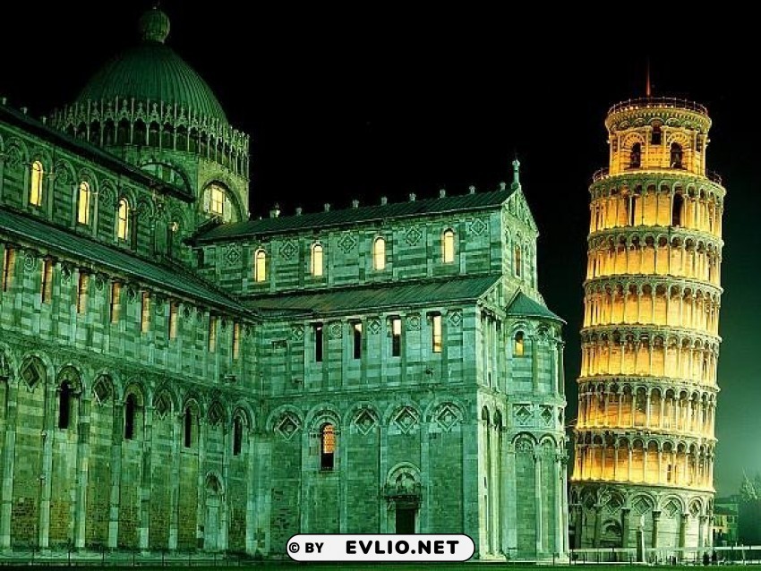 duomo and leaning tower italy Transparent Background Isolation in HighQuality PNG