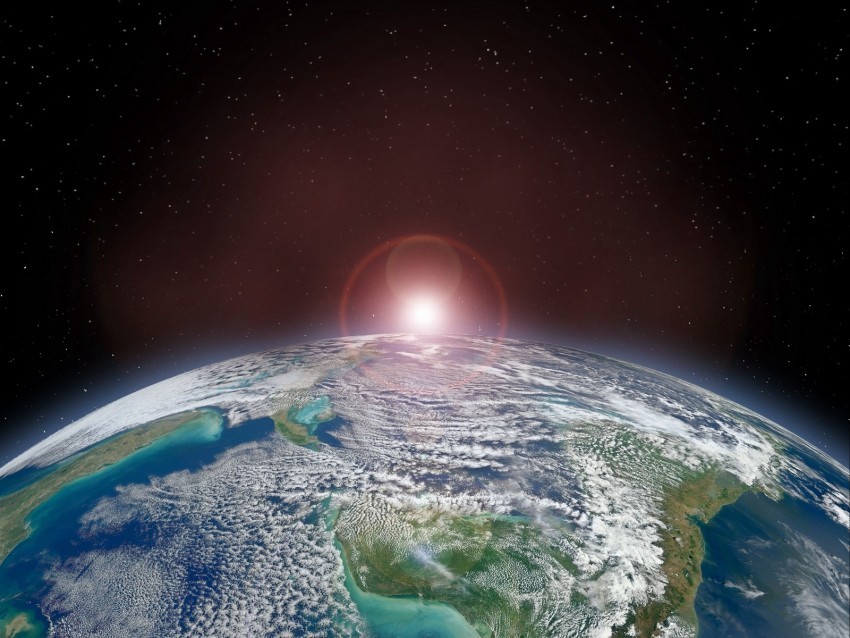 earth planet space climate stars shine Isolated Icon in Transparent PNG Format