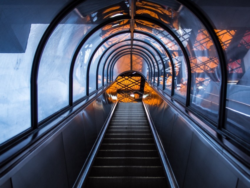 elevator stairs tunnel architecture construction PNG with transparent background free