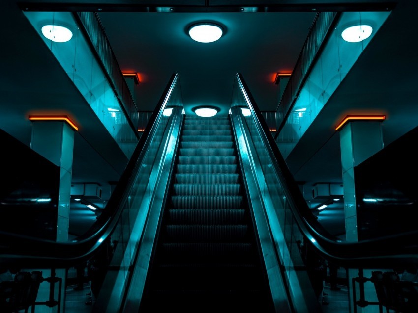 escalator stairs lighting construction room Transparent PNG art 4k wallpaper