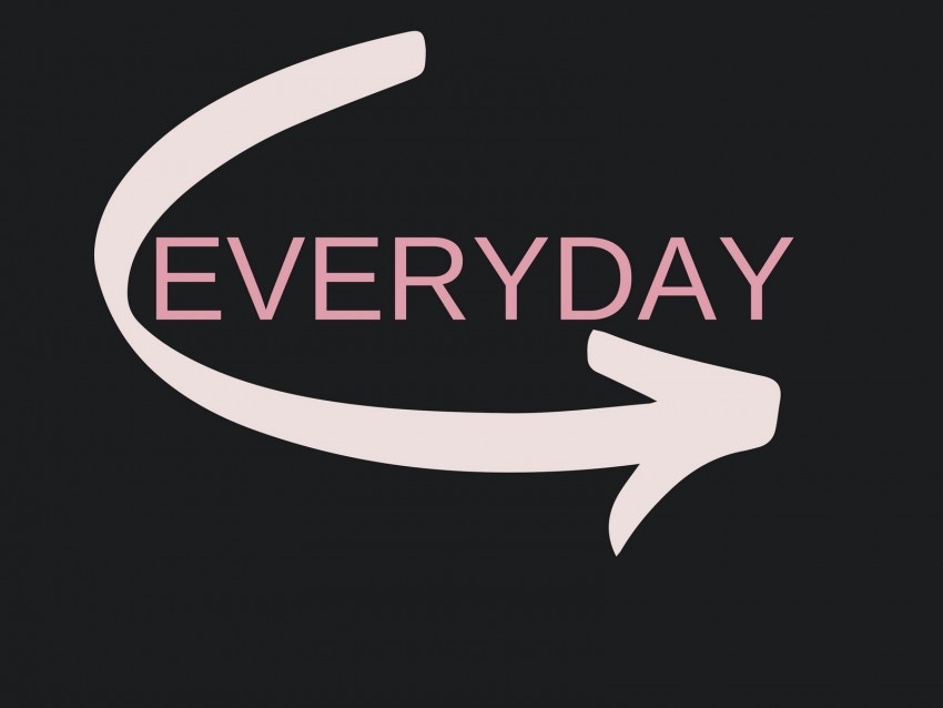 everyday arrow inscription motivation word Transparent Background Isolated PNG Character