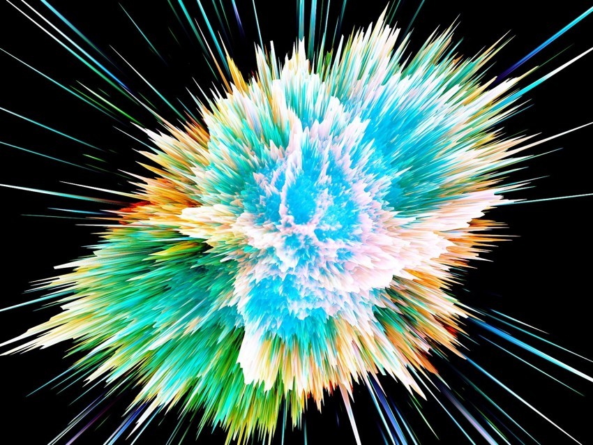 explosion flash colorful shards abstraction High-resolution transparent PNG images