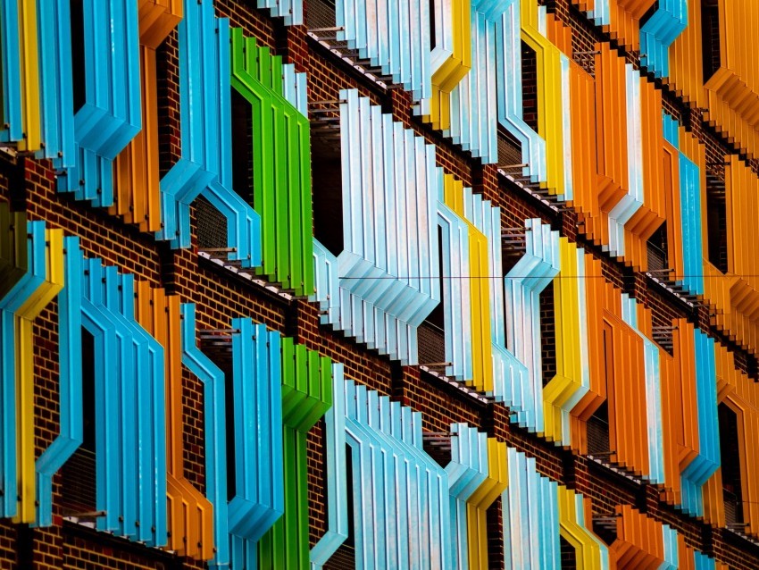 facade building colorful architecture Transparent background PNG stock 4k wallpaper