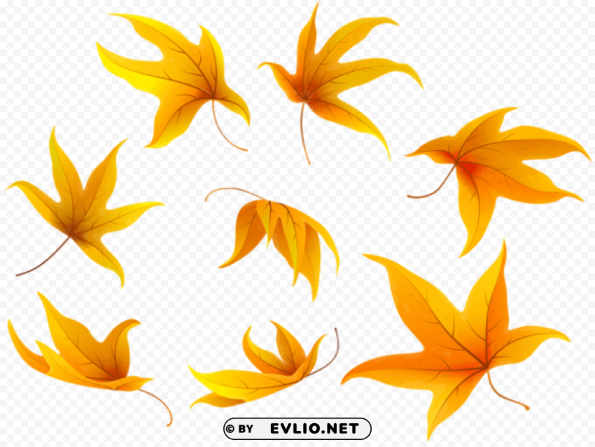 fall leaves PNG images with alpha transparency free
