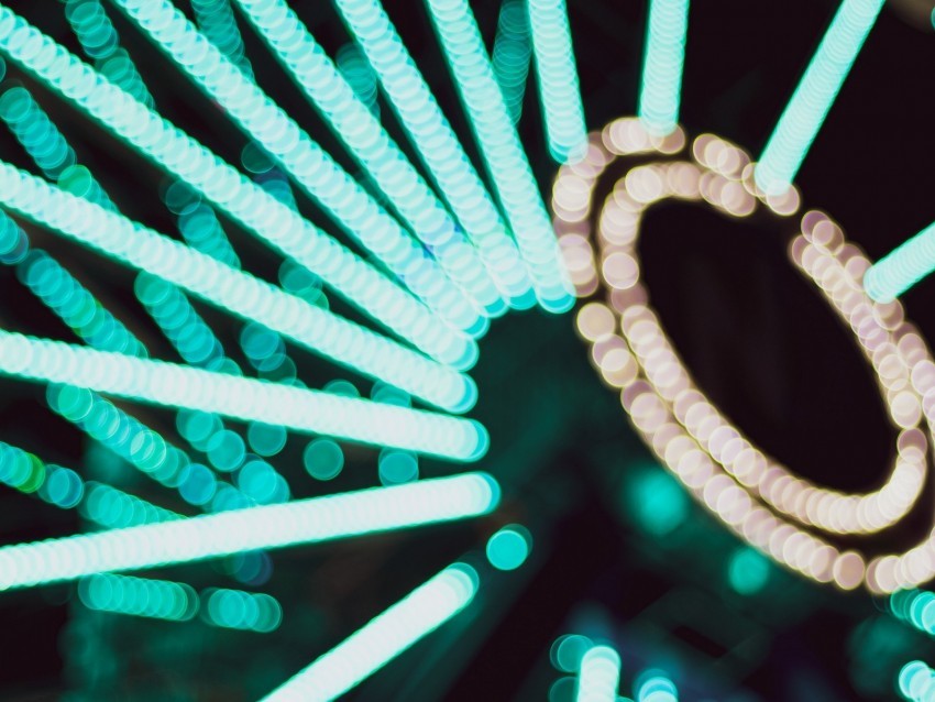 ferris wheel neon blur bokeh illumination Free PNG images with transparency collection 4k wallpaper