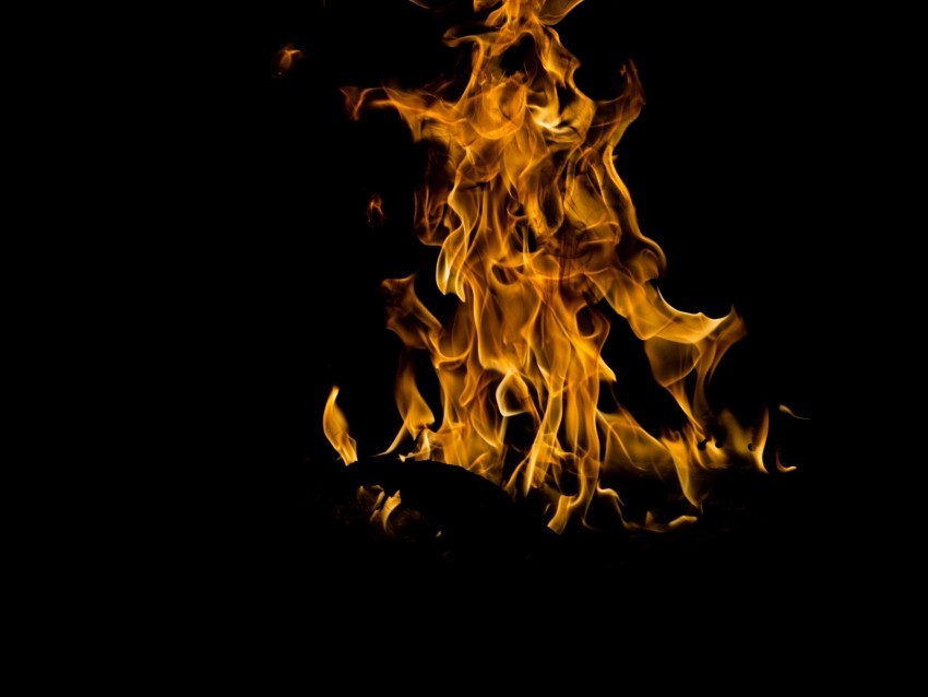 fire bonfire flame burn night dark Isolated Subject in HighResolution PNG