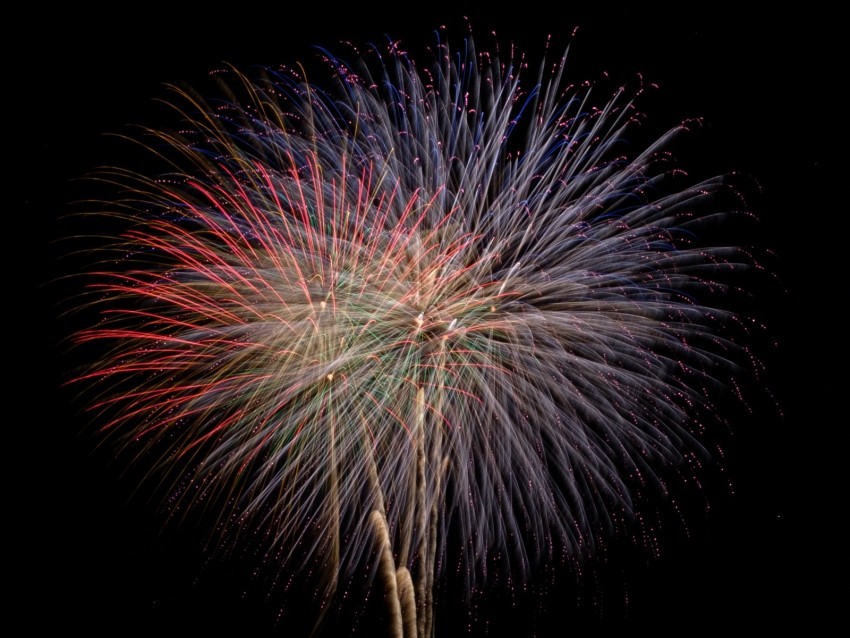 fireworks salute sparks dark sky Isolated Artwork in HighResolution Transparent PNG