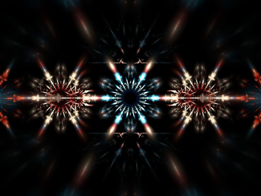 fractal glow bright abstraction Isolated Item on Transparent PNG