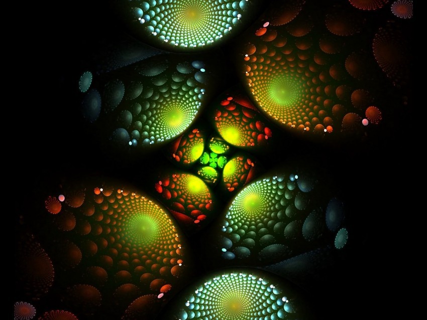 fractal glow spirals abstraction dark HighQuality Transparent PNG Isolated Graphic Design