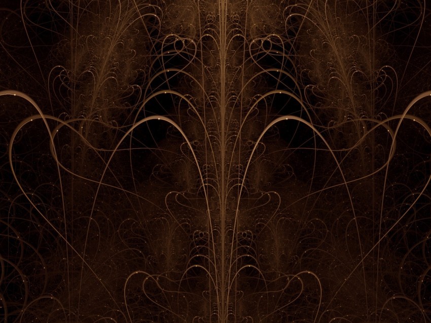 fractal lines brown dark abstraction Clear Background PNG Isolated Item 4k wallpaper