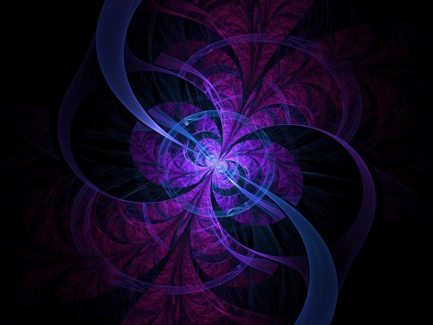 fractal lines circles scattering purple dark Clean Background Isolated PNG Image