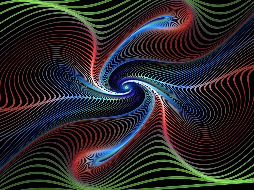 fractal lines swirling colorful vortex PNG images with no background essential
