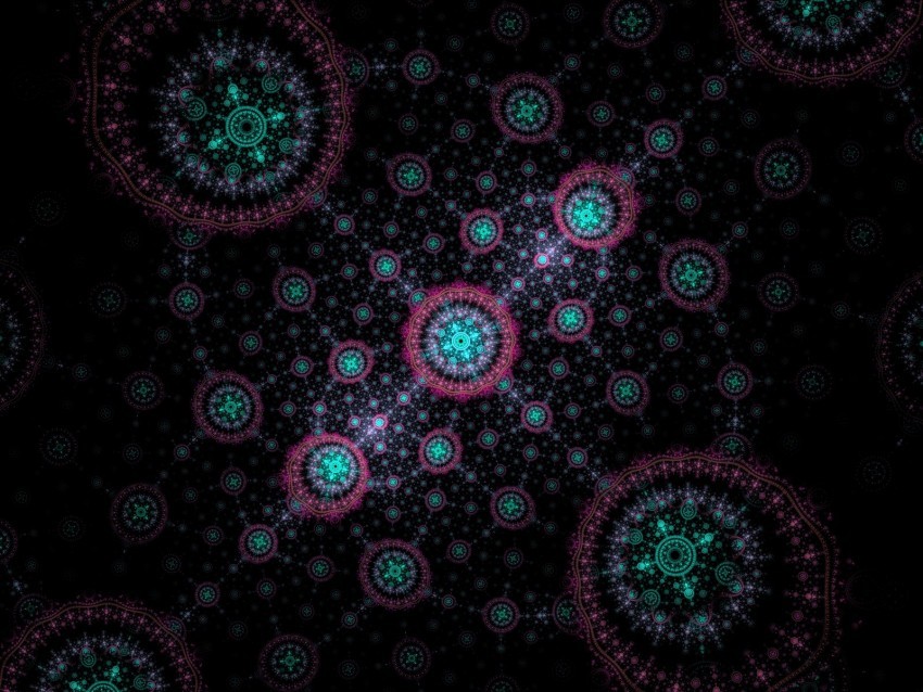 fractal pattern circles network abstraction Clear pics PNG 4k wallpaper