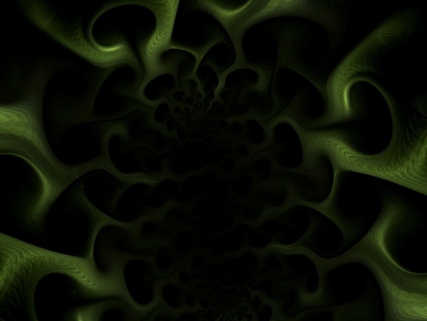 fractal pattern coal green dark PNG for Photoshop