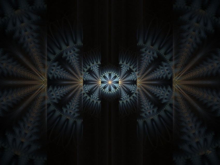 fractal pattern illusion dark abstraction PNG free download 4k wallpaper