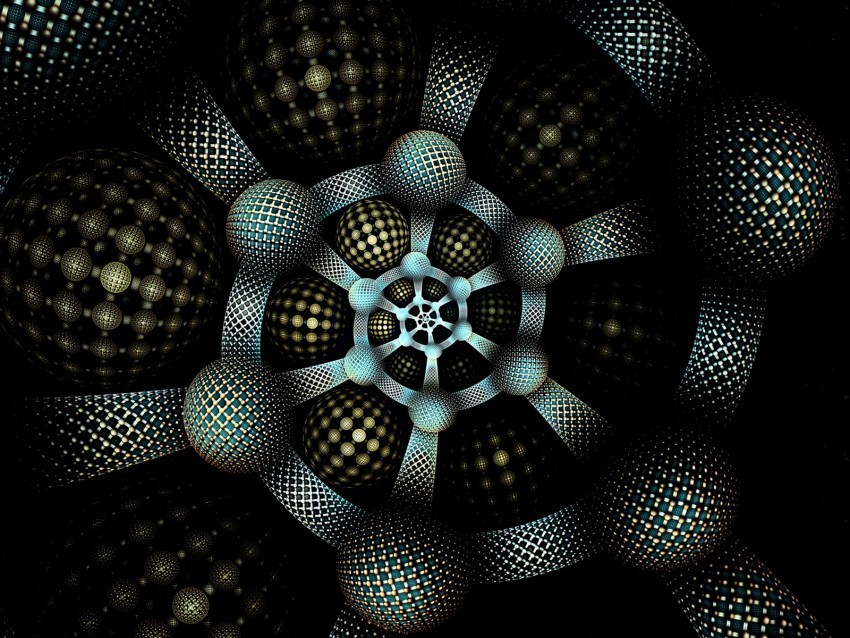 fractal pattern swirling circles shape dark PNG files with no backdrop pack