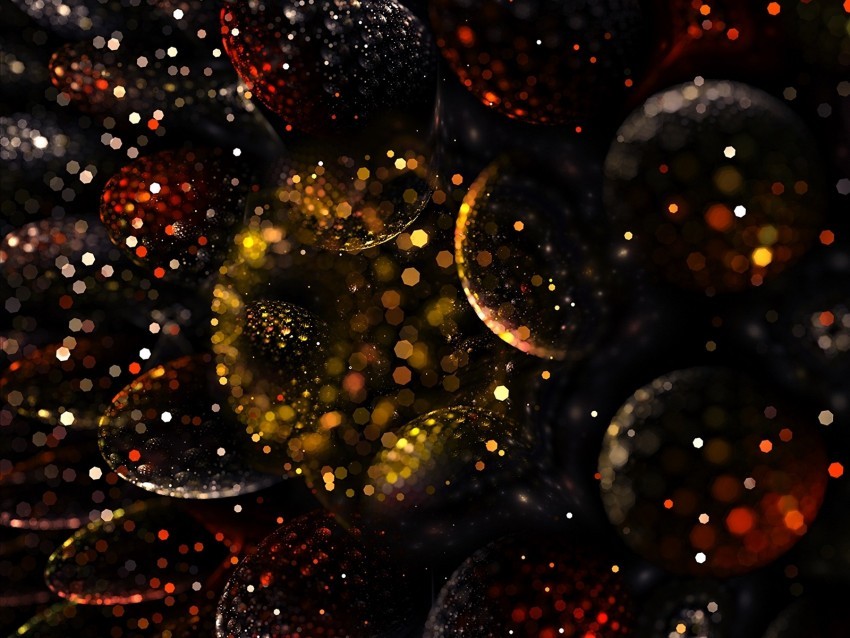 fractal shape convex shine balls PNG graphics with transparent backdrop 4k wallpaper