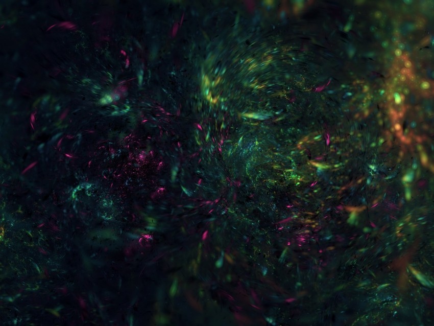 fractal shine green pink dark abstraction Transparent PNG Isolated Illustrative Element