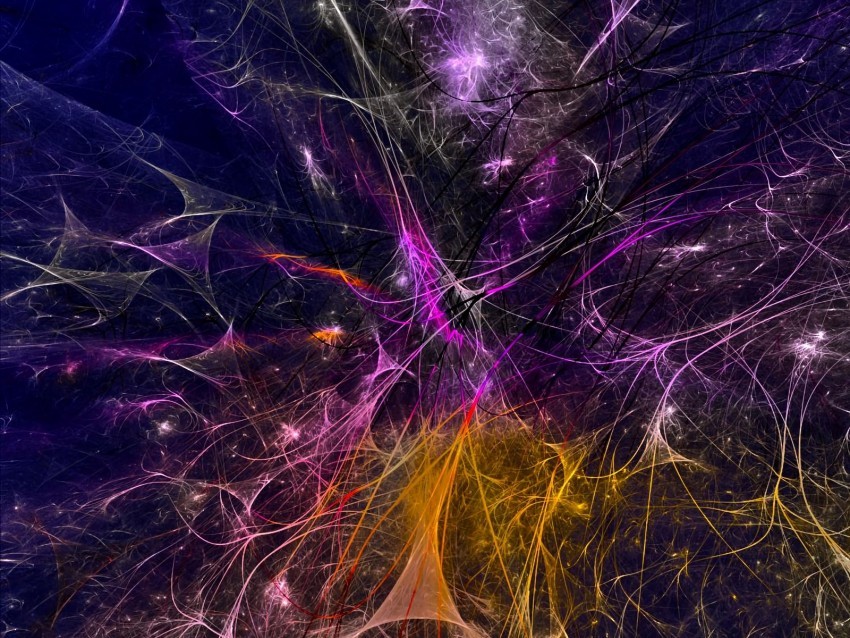 fractal shroud clots connections abstraction multicolored PNG Image Isolated on Transparent Backdrop