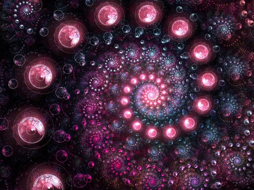 fractal spiral circles shape glow PNG for blog use