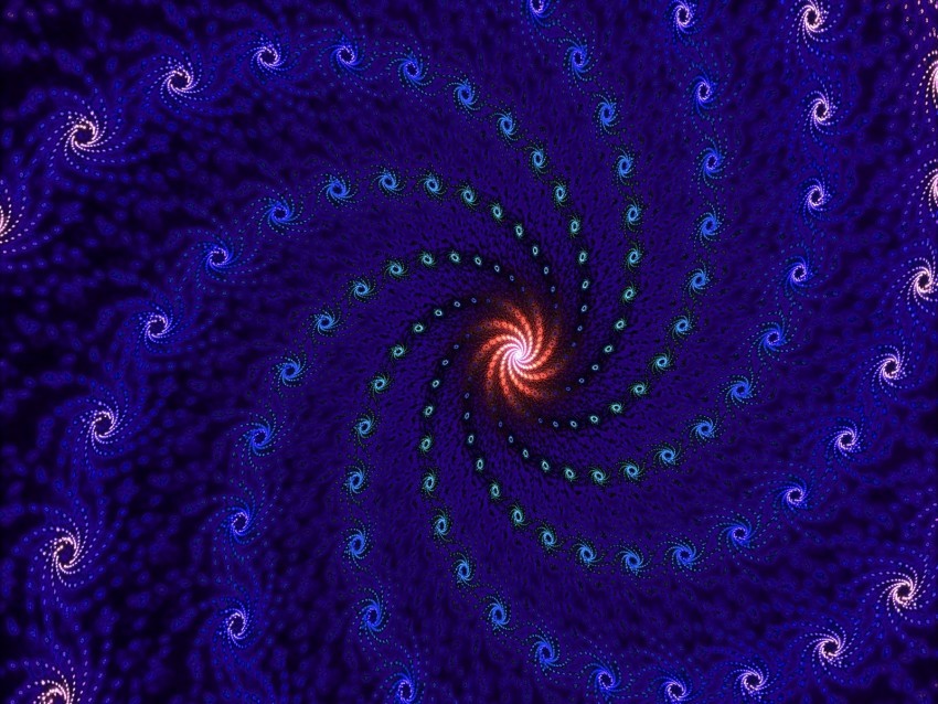 fractal vortex twisted blue glow Alpha PNGs