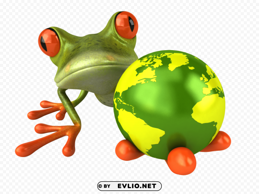 frog Isolated Icon with Clear Background PNG