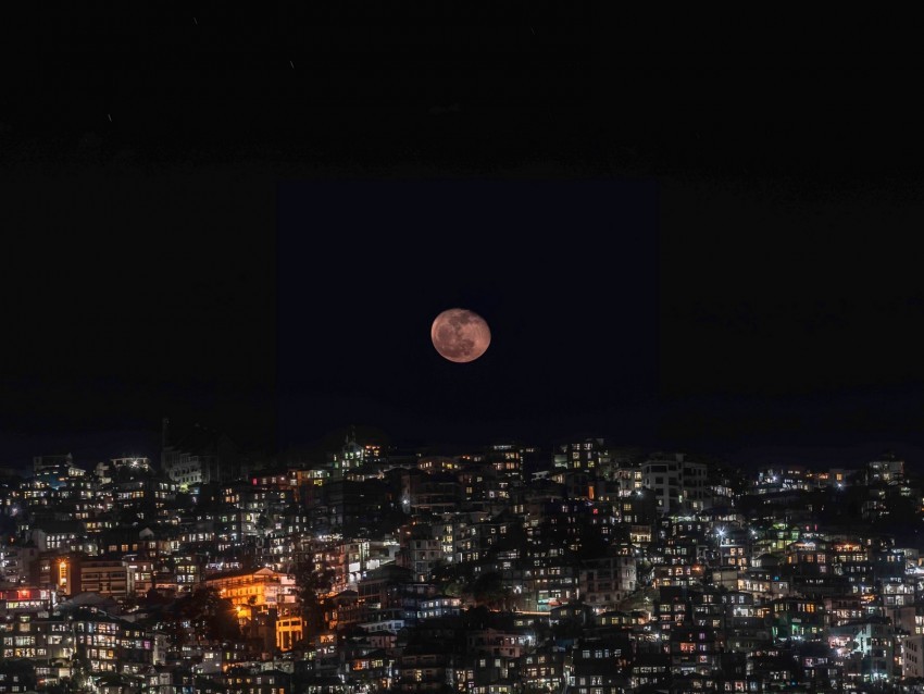 full moon night city moon night darkness HighResolution Isolated PNG with Transparency 4k wallpaper