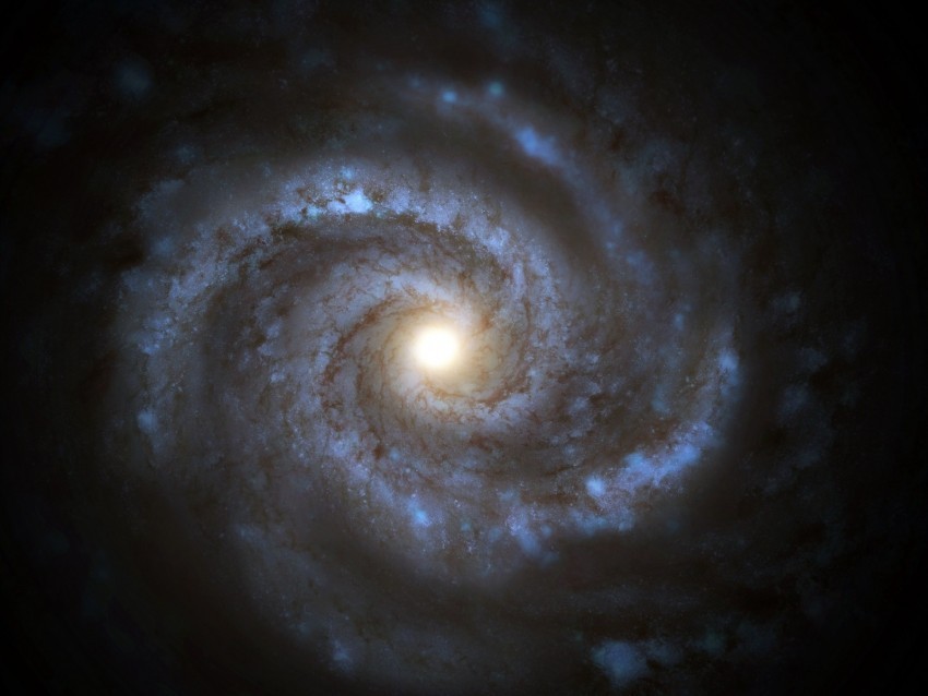 galaxy spiral glow space universe PNG for presentations