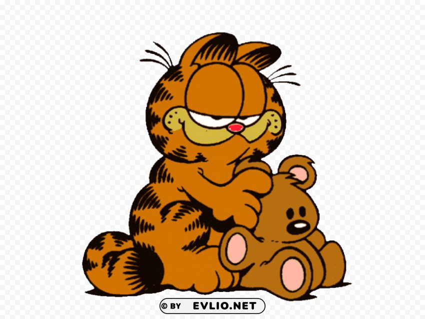 garfield and pet Clear Background Isolated PNG Illustration