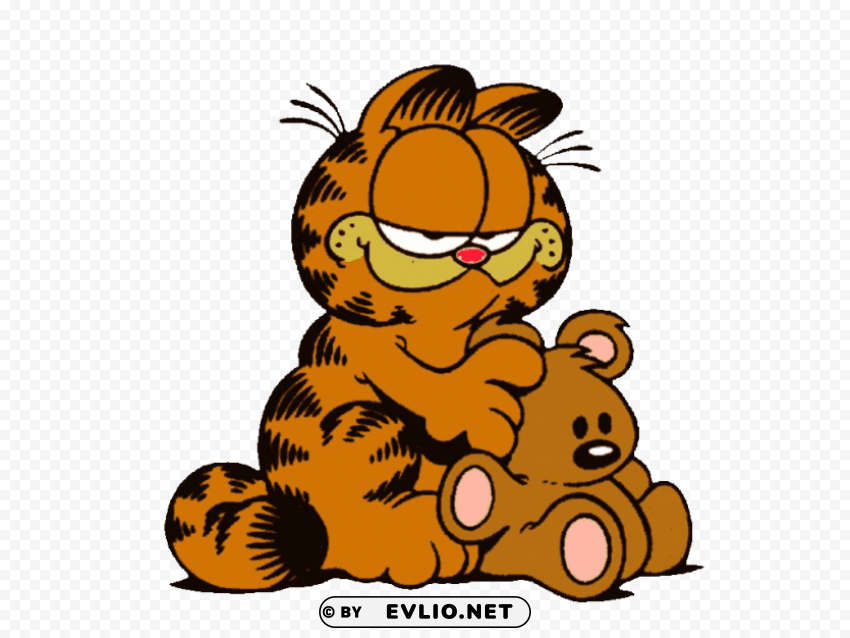 Garfield And Pet Clear Background Isolated PNG Illustration