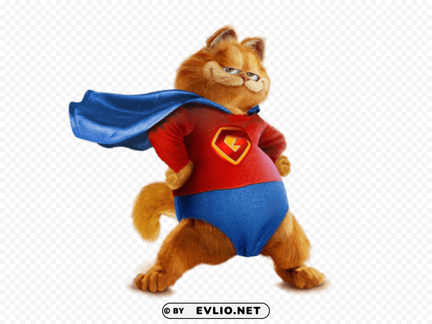 garfield superman Isolated PNG Item in HighResolution