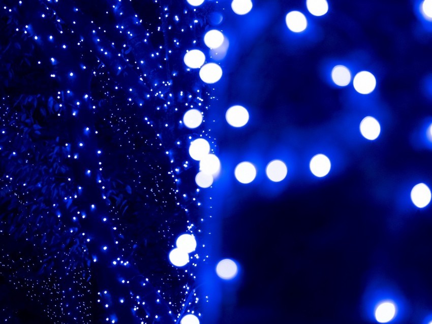 garland glare bokeh blue light points Transparent PNG Isolated Object Design