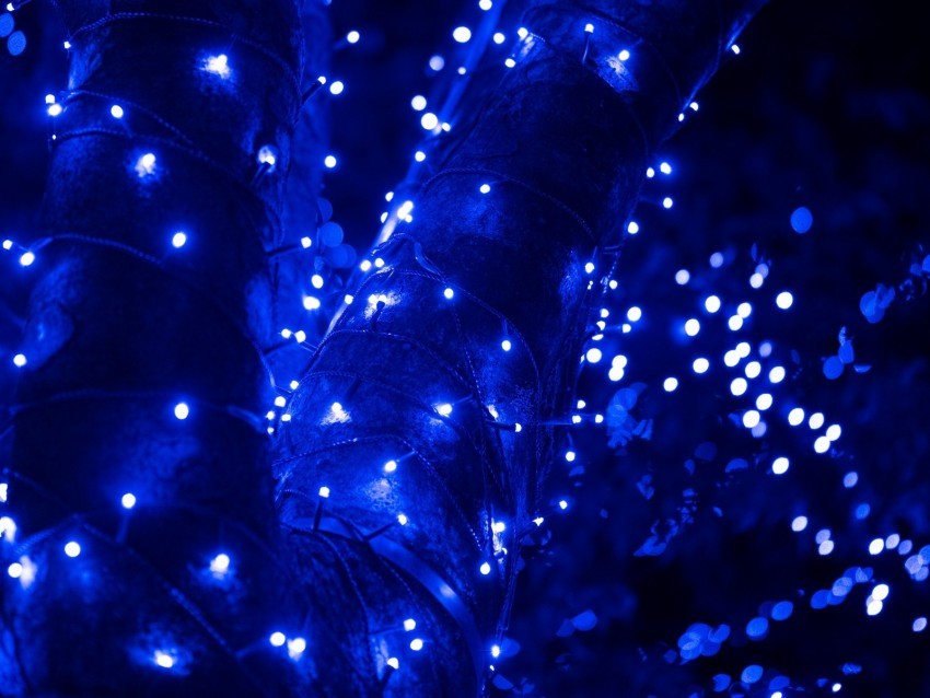 garland glare bokeh blue shine PNG transparent images for websites