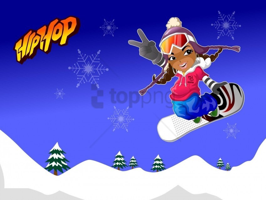 girl hip-hop jump snowboarding wallpaper Clear background PNG images diverse assortment