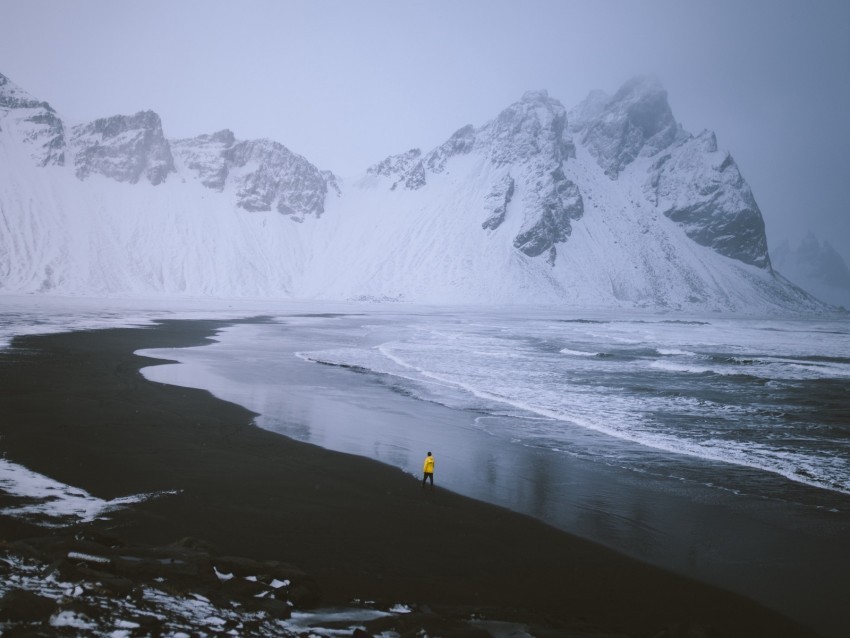 glacier coast snow loneliness iceland HighQuality Transparent PNG Isolated Graphic Design 4k wallpaper