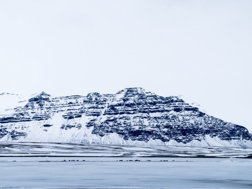 glacier snow fog iceland Transparent Background PNG Isolated Illustration