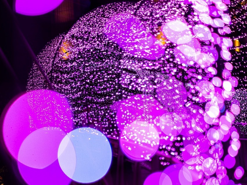 glare bokeh purple circles Clear Background Isolation in PNG Format