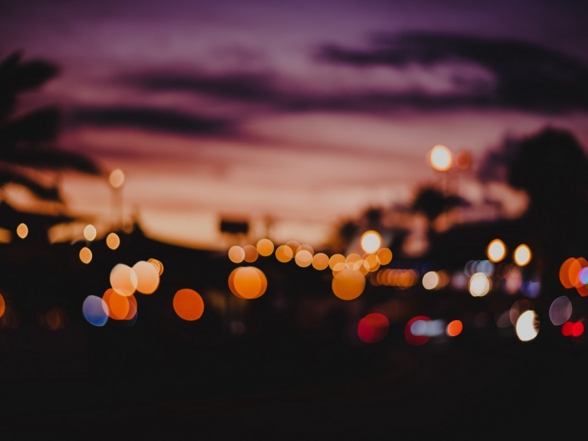 glare bokeh sunset night blur dark Isolated Graphic with Clear Background PNG 4k wallpaper