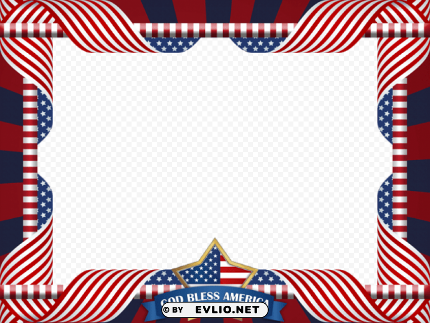 god bless america frame PNG Image with Transparent Isolation