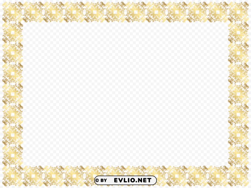 Gold Frame Border Transparent Background PNG Object Isolation