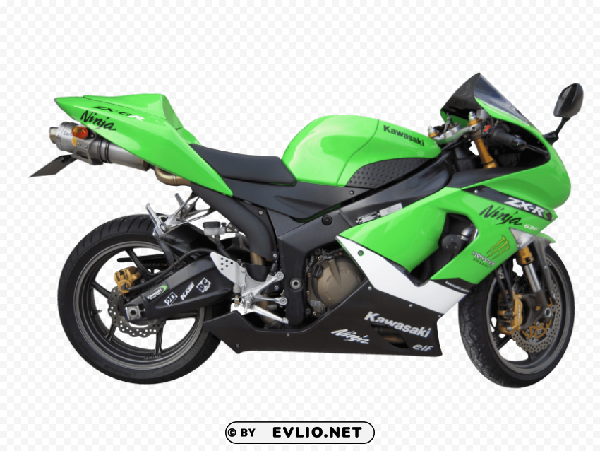 green kawasaki motorcycle PNG files with clear background variety