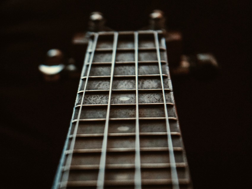 guitar strings neck guitar frets blur PNG with Isolated Transparency