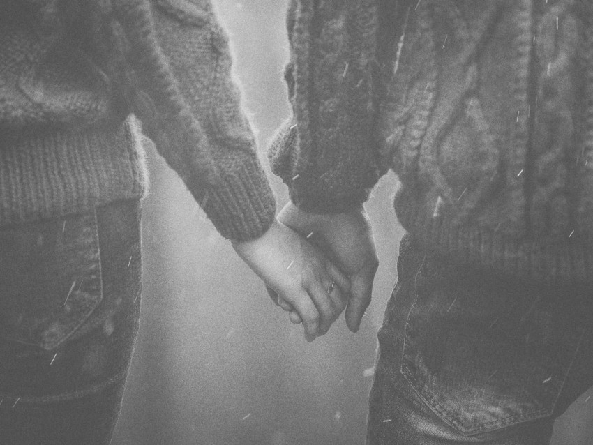 hands couple bw sweater tenderness PNG Isolated Illustration with Clarity 4k wallpaper