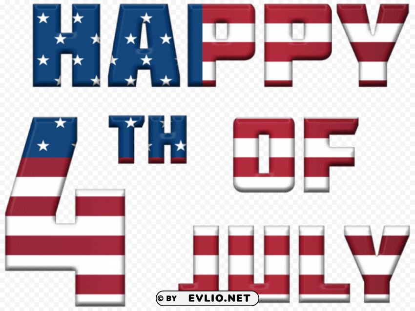 happy 4th of july usa PNG Image Isolated with Transparent Detail
