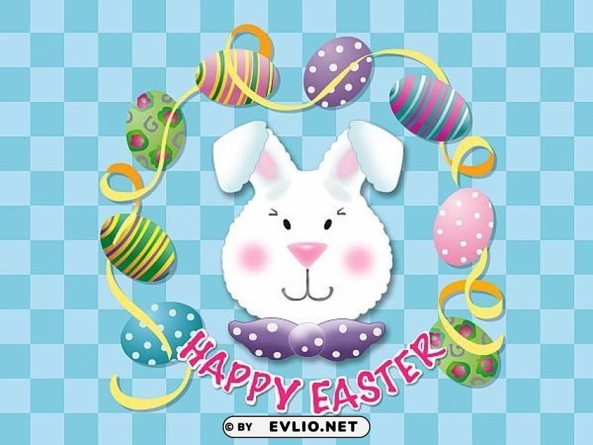 happy easter bunny Clear Background PNG Isolation
