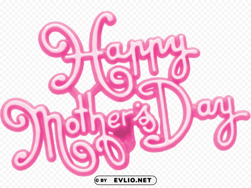 happy mothers day s pink Clear Background PNG Isolated Element Detail
