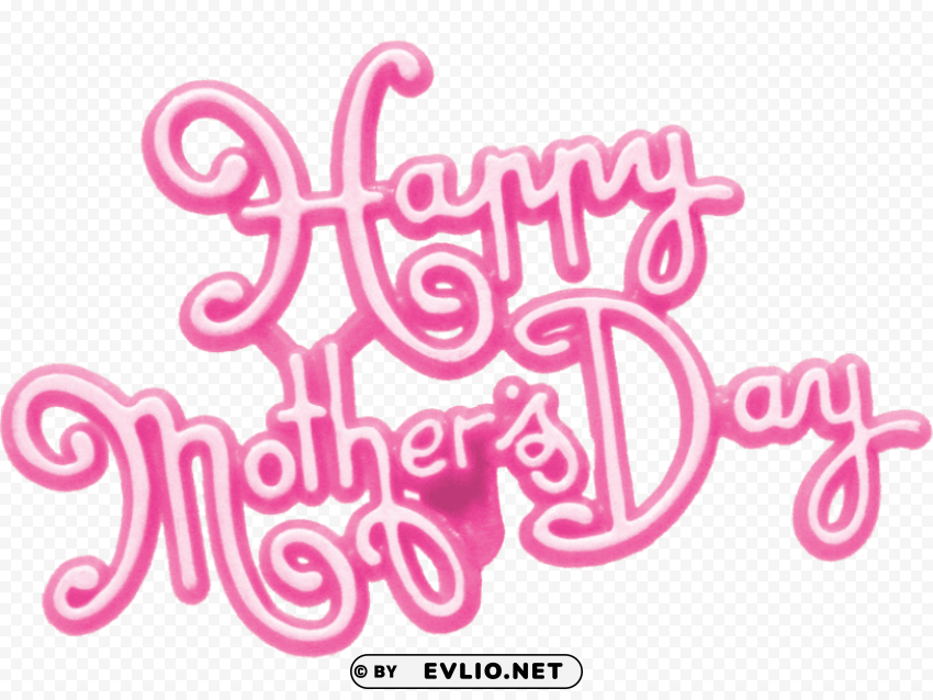 Happy Mothers Day S Pink Clear Background PNG Isolated Element Detail