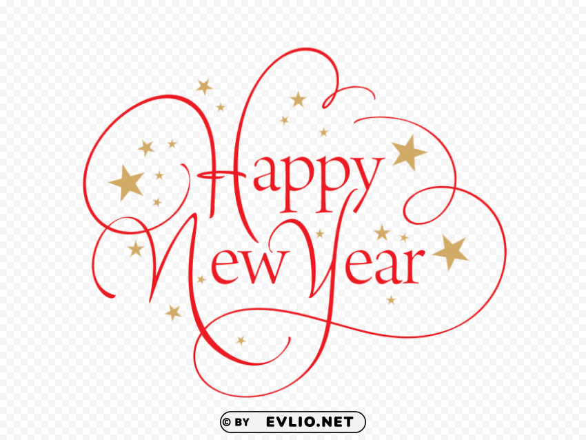 happy new year fil Isolated Object on Transparent PNG