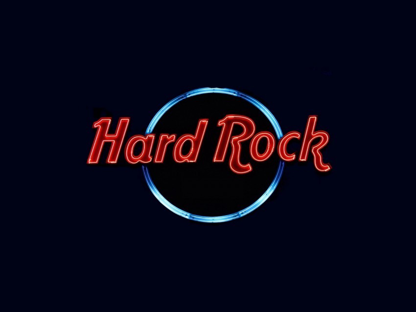 hard rock neon inscription sign Free transparent background PNG 4k wallpaper