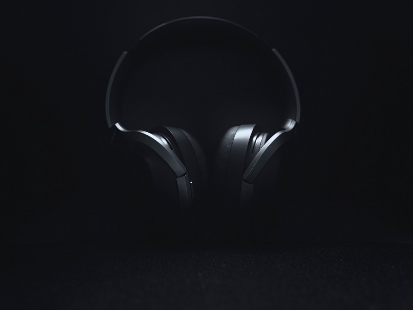 headphones audio black minimalism gray Clear PNG image